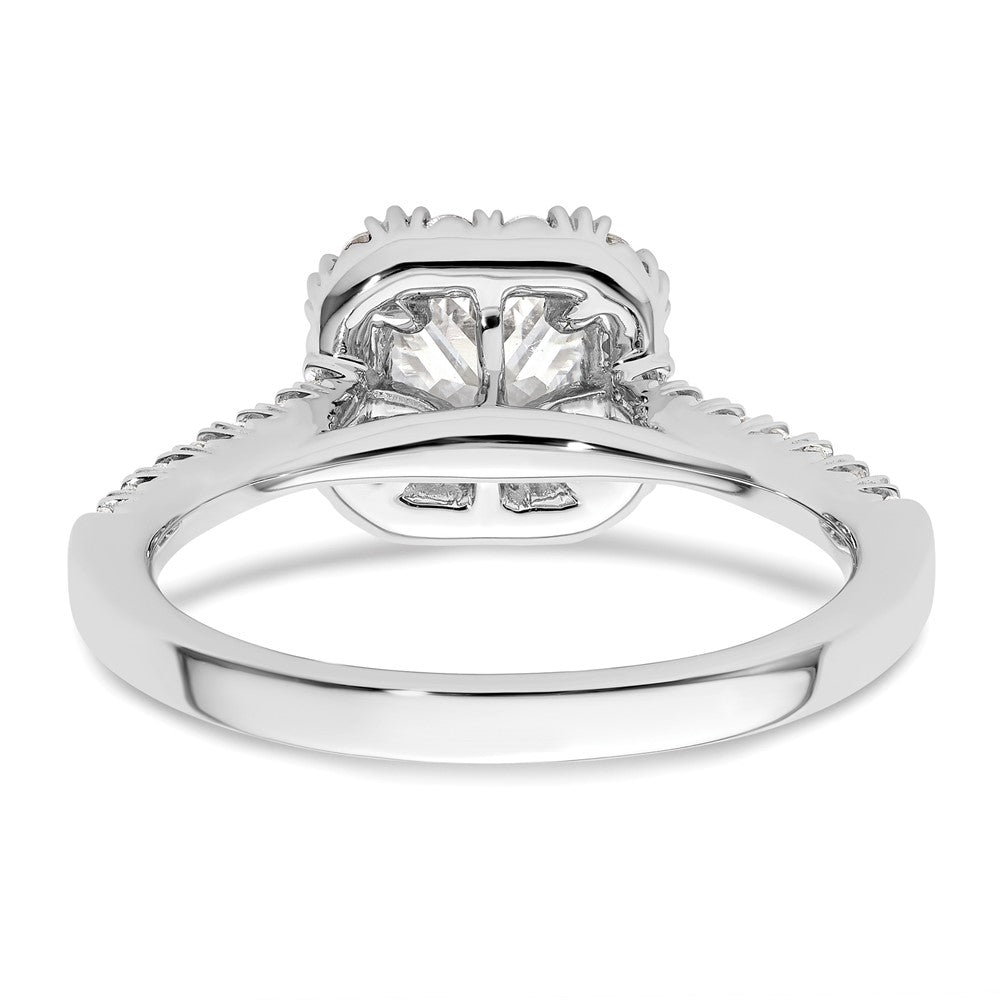 Cushion Halo Diamond Semi-mount Engagement Rings