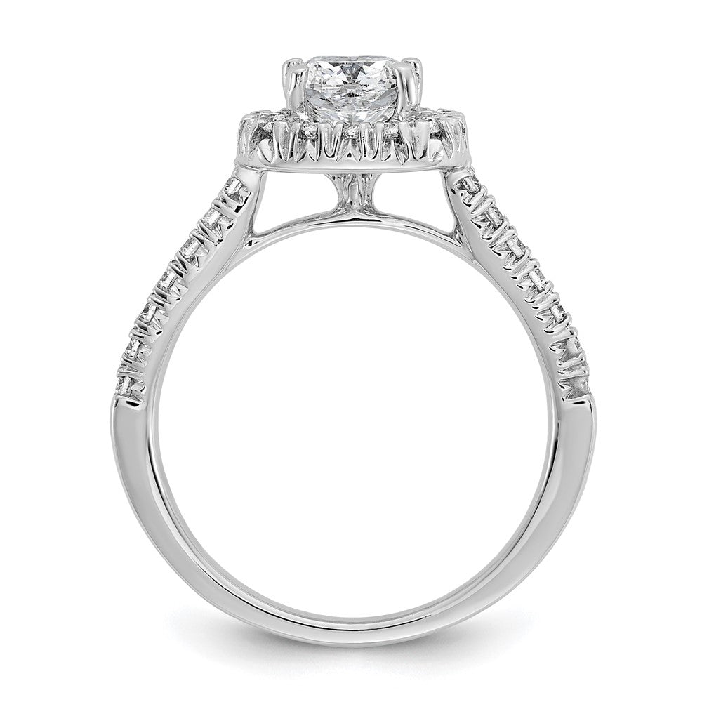Cushion Halo Diamond Semi-mount Engagement Rings