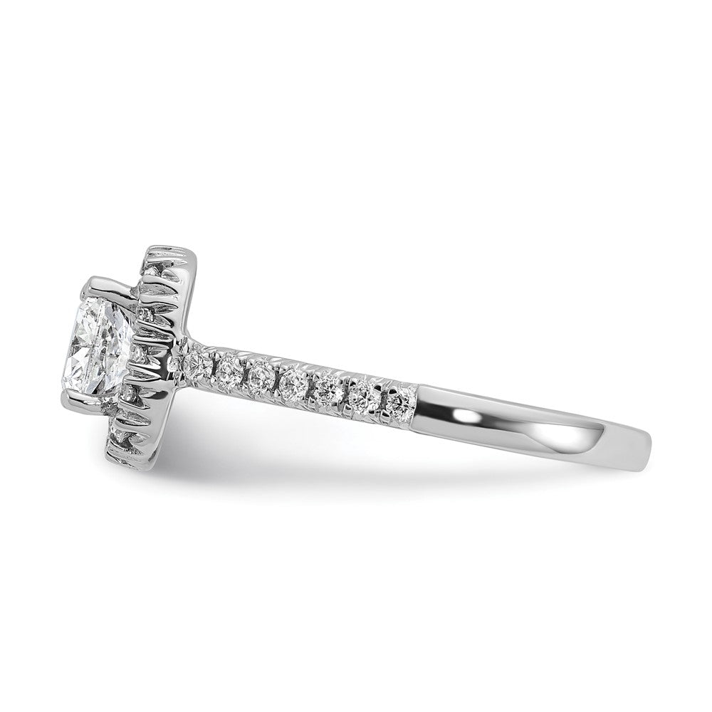 Cushion Halo Diamond Semi-mount Engagement Rings