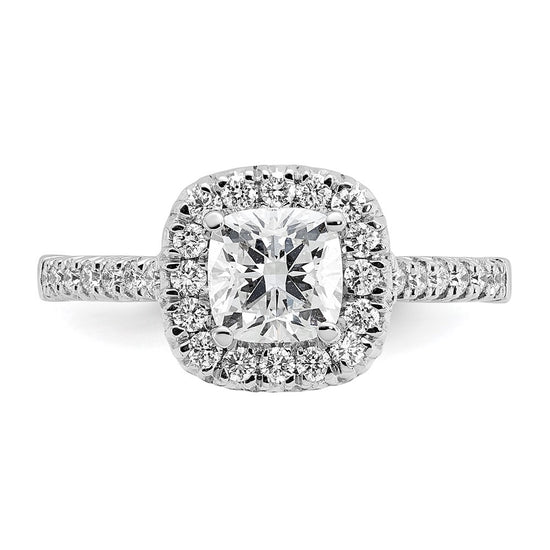Cushion Halo Diamond Semi-mount Engagement Rings