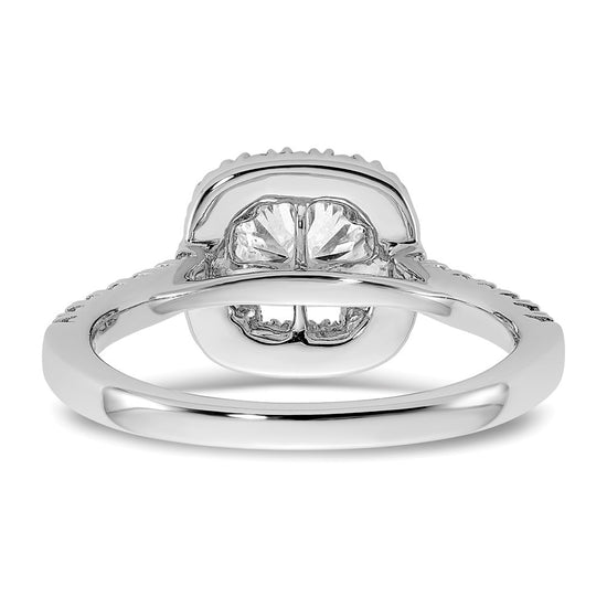 Cushion Halo Diamond Semi-mount Engagement Rings