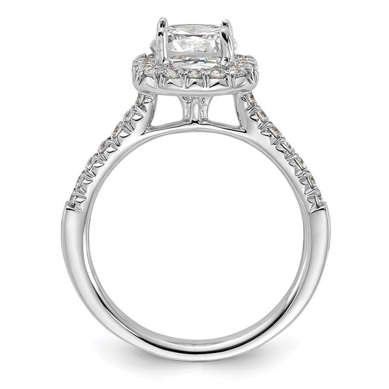 Cushion Halo Diamond Semi-mount Engagement Rings