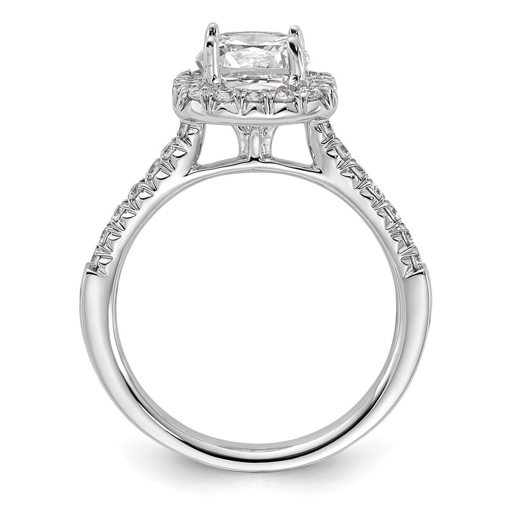 Cushion Halo Diamond Semi-mount Engagement Rings