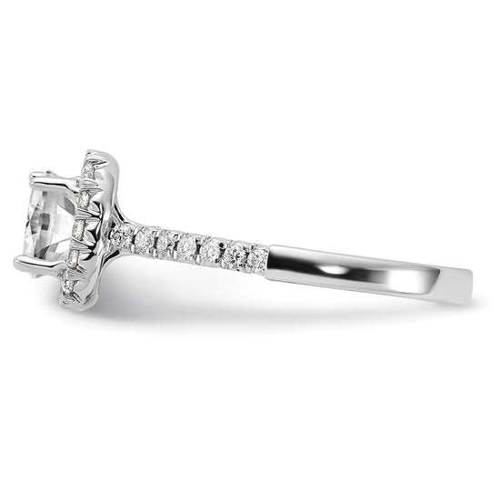 Cushion Halo Diamond Semi-mount Engagement Rings