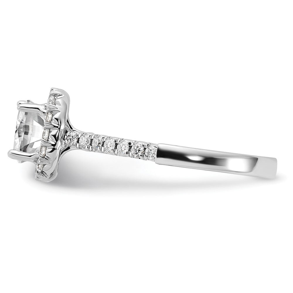 Cushion Halo Diamond Semi-mount Engagement Rings