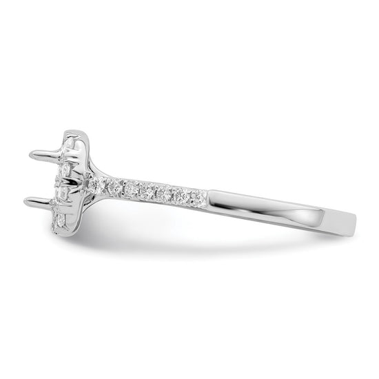 Asscher Halo Diamond Semi-mount Engagement Rings