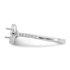 Asscher Halo Diamond Semi-mount Engagement Rings