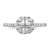 Asscher Halo Diamond Semi-mount Engagement Rings