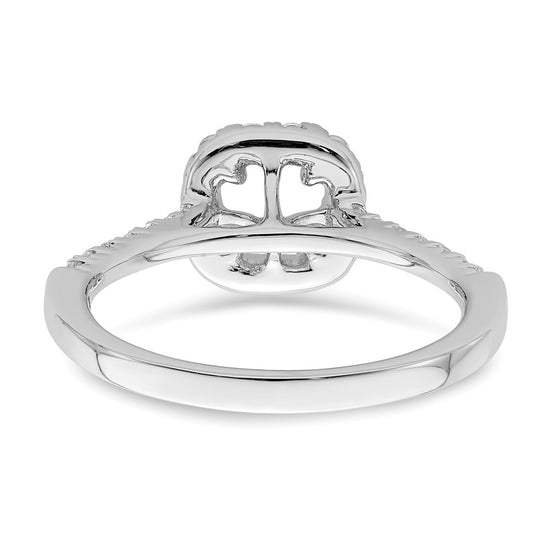 Asscher Halo Diamond Semi-mount Engagement Rings