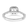 Asscher Halo Diamond Semi-mount Engagement Rings