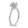 Asscher Halo Diamond Semi-mount Engagement Rings