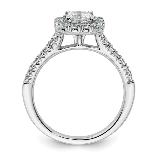 Asscher Halo Diamond Semi-mount Engagement Rings