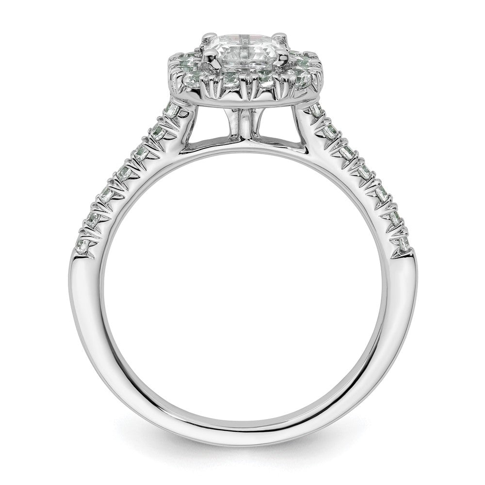 Asscher Halo Diamond Semi-mount Engagement Rings