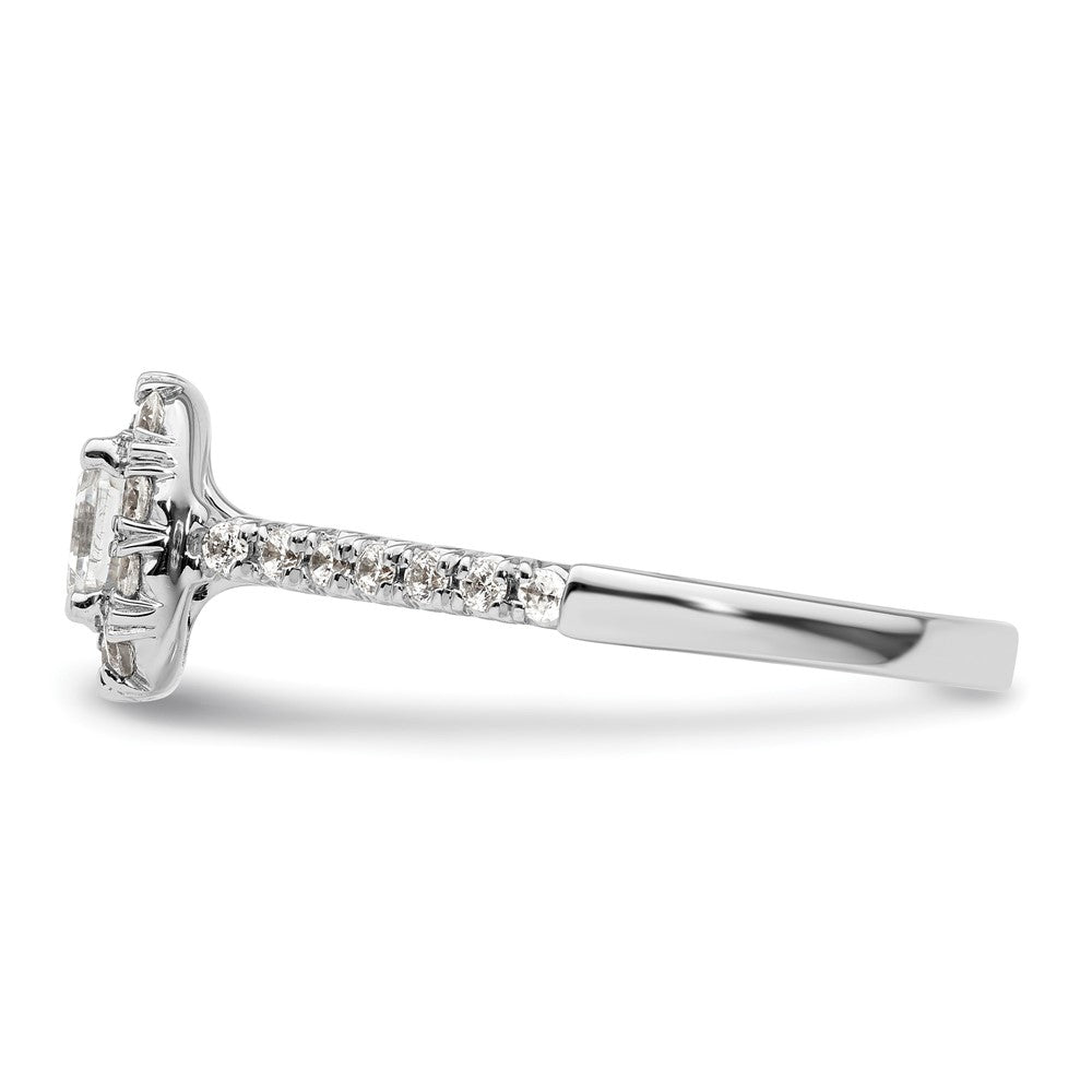 Asscher Halo Diamond Semi-mount Engagement Rings