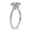 Asscher Halo Diamond Semi-mount Engagement Rings