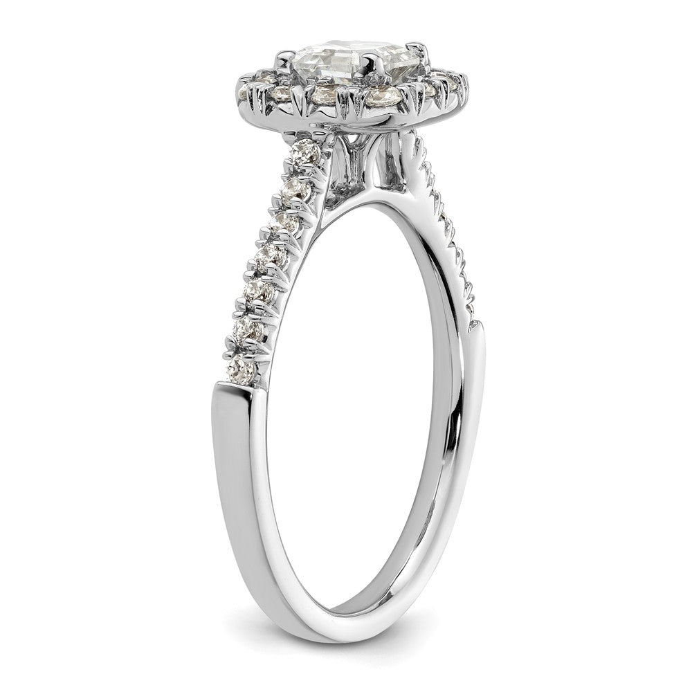 Asscher Halo Diamond Semi-mount Engagement Rings