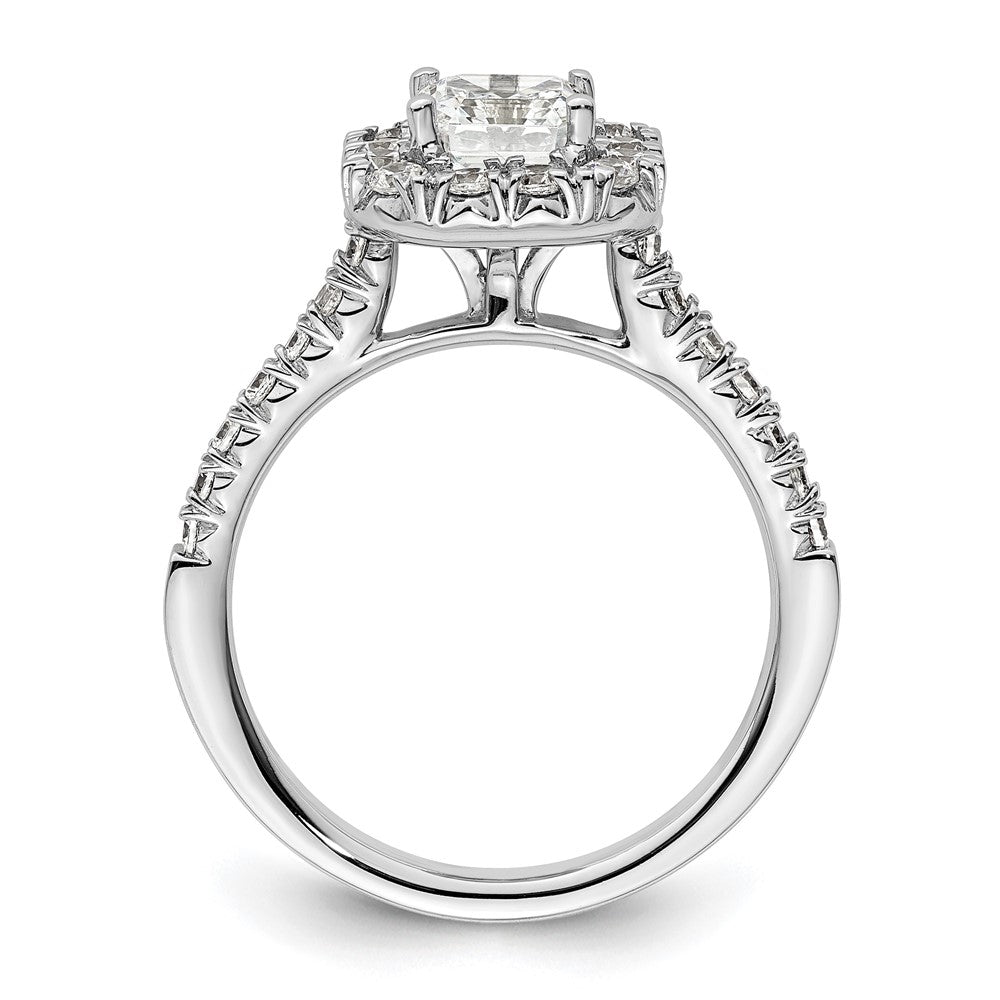 Asscher Halo Diamond Semi-mount Engagement Rings