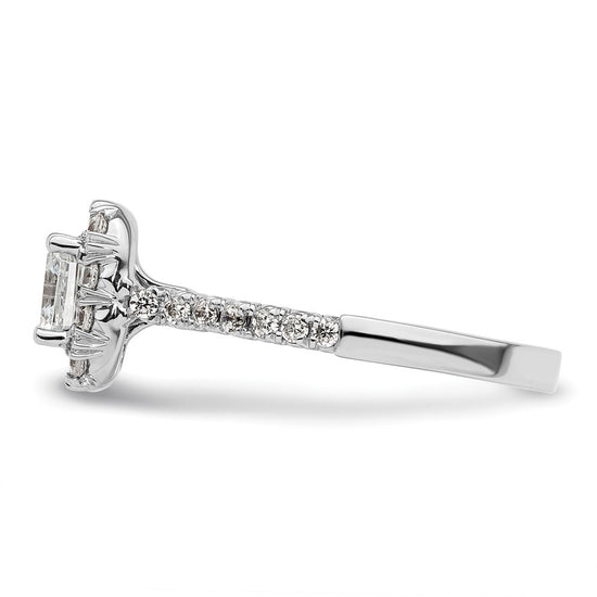 Asscher Halo Diamond Semi-mount Engagement Rings