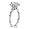 Asscher Halo Diamond Semi-mount Engagement Rings