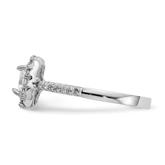 Asscher Halo Diamond Semi-mount Engagement Rings