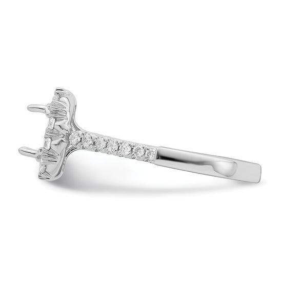 Asscher Halo Diamond Semi-mount Engagement Rings