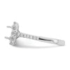 Asscher Halo Diamond Semi-mount Engagement Rings