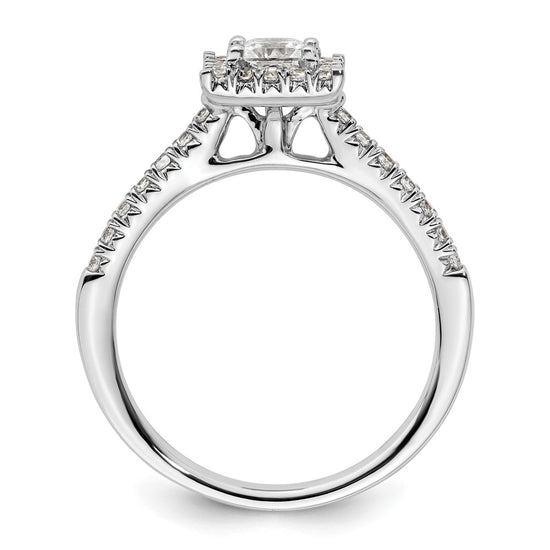 Princess Halo Diamond Semi-mount Engagement Rings