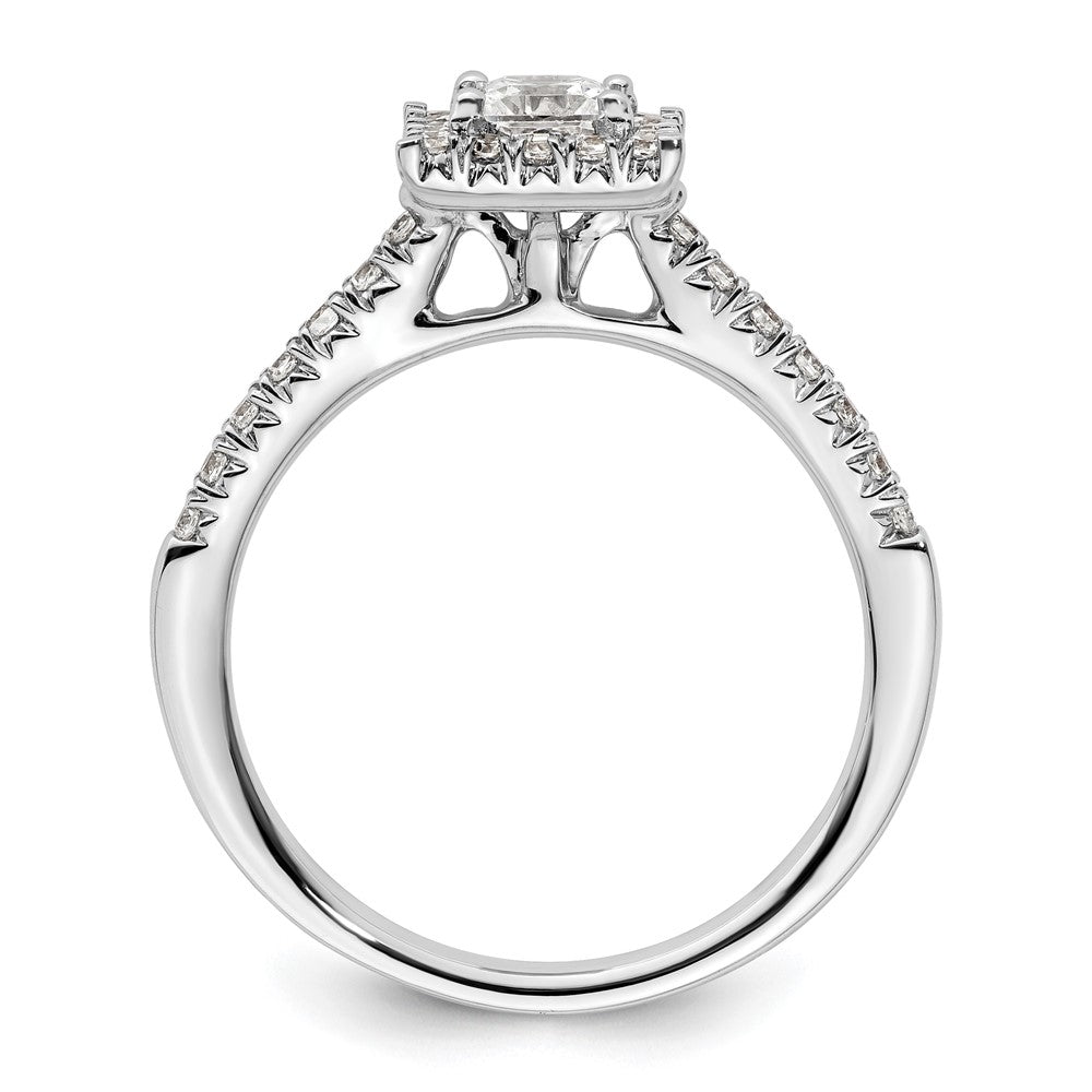 Princess Halo Diamond Semi-mount Engagement Rings