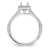 Princess Halo Diamond Semi-mount Engagement Rings