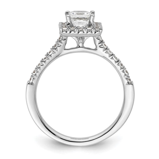 Princess Halo Diamond Semi-mount Engagement Rings
