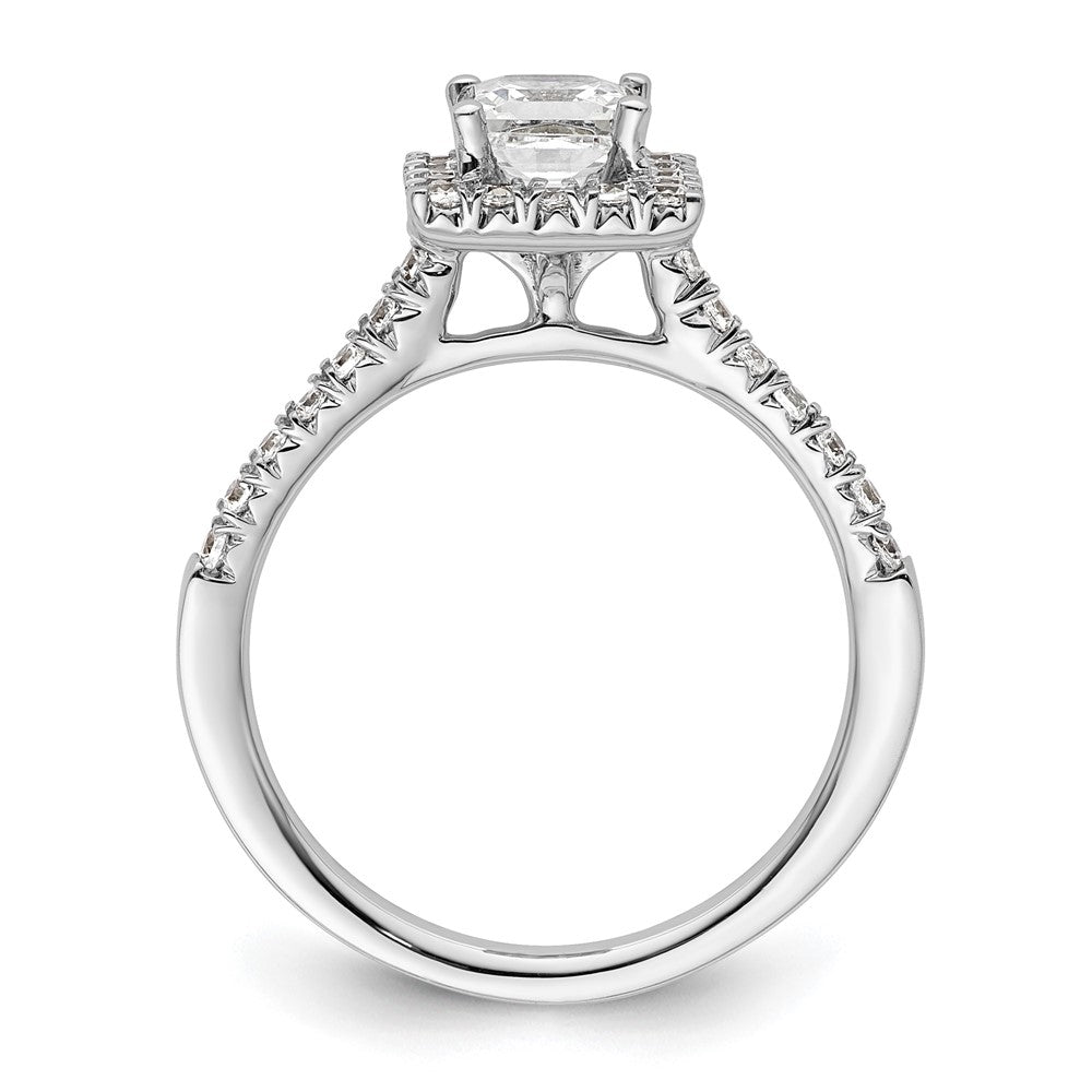 Princess Halo Diamond Semi-mount Engagement Rings