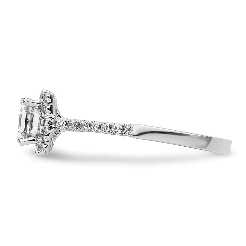 Princess Halo Diamond Semi-mount Engagement Rings