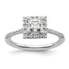 Princess Halo Diamond Semi-mount Engagement Rings