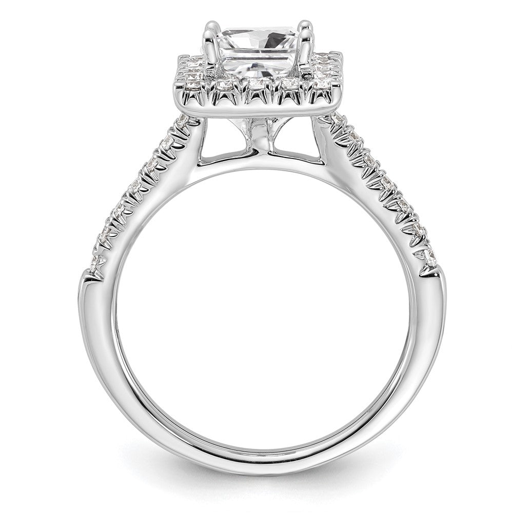 Princess Halo Diamond Semi-mount Engagement Rings