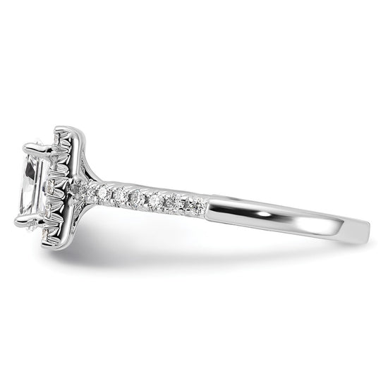 Princess Halo Diamond Semi-mount Engagement Rings