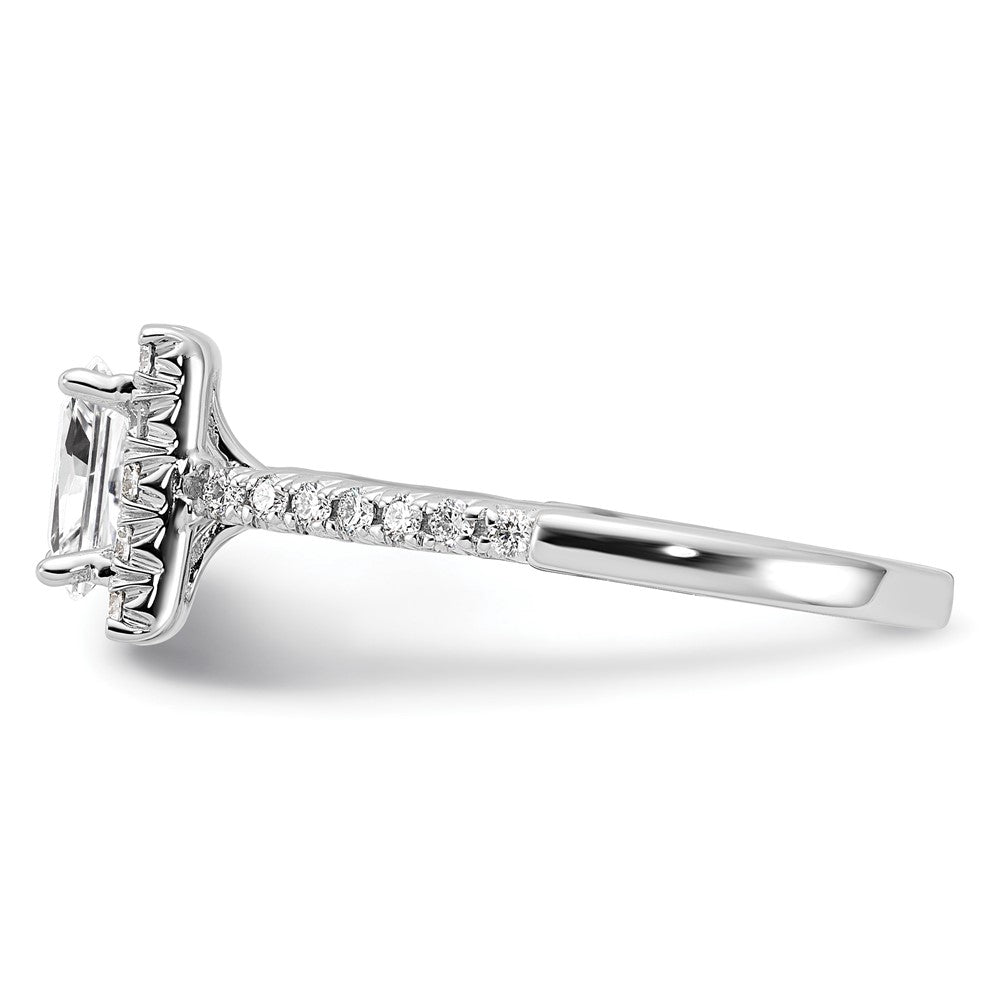 Princess Halo Diamond Semi-mount Engagement Rings