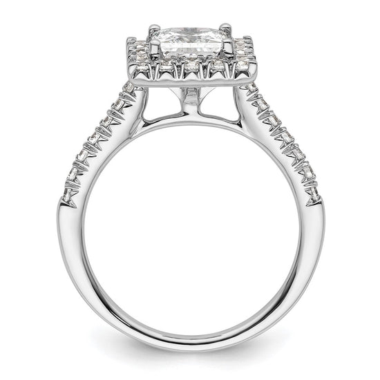 Princess Halo Diamond Semi-mount Engagement Rings