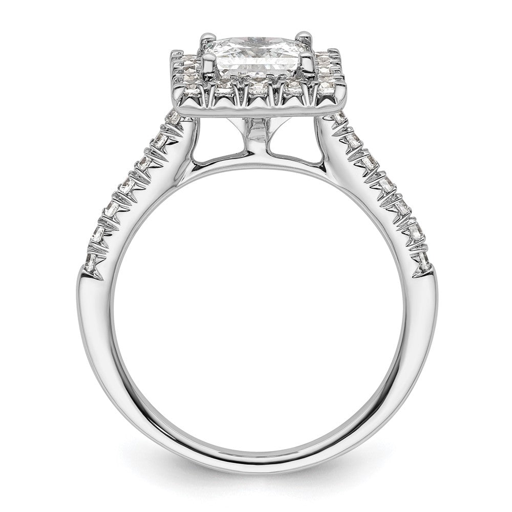 Princess Halo Diamond Semi-mount Engagement Rings