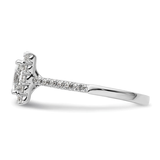 Princess Halo Diamond Semi-mount Engagement Rings