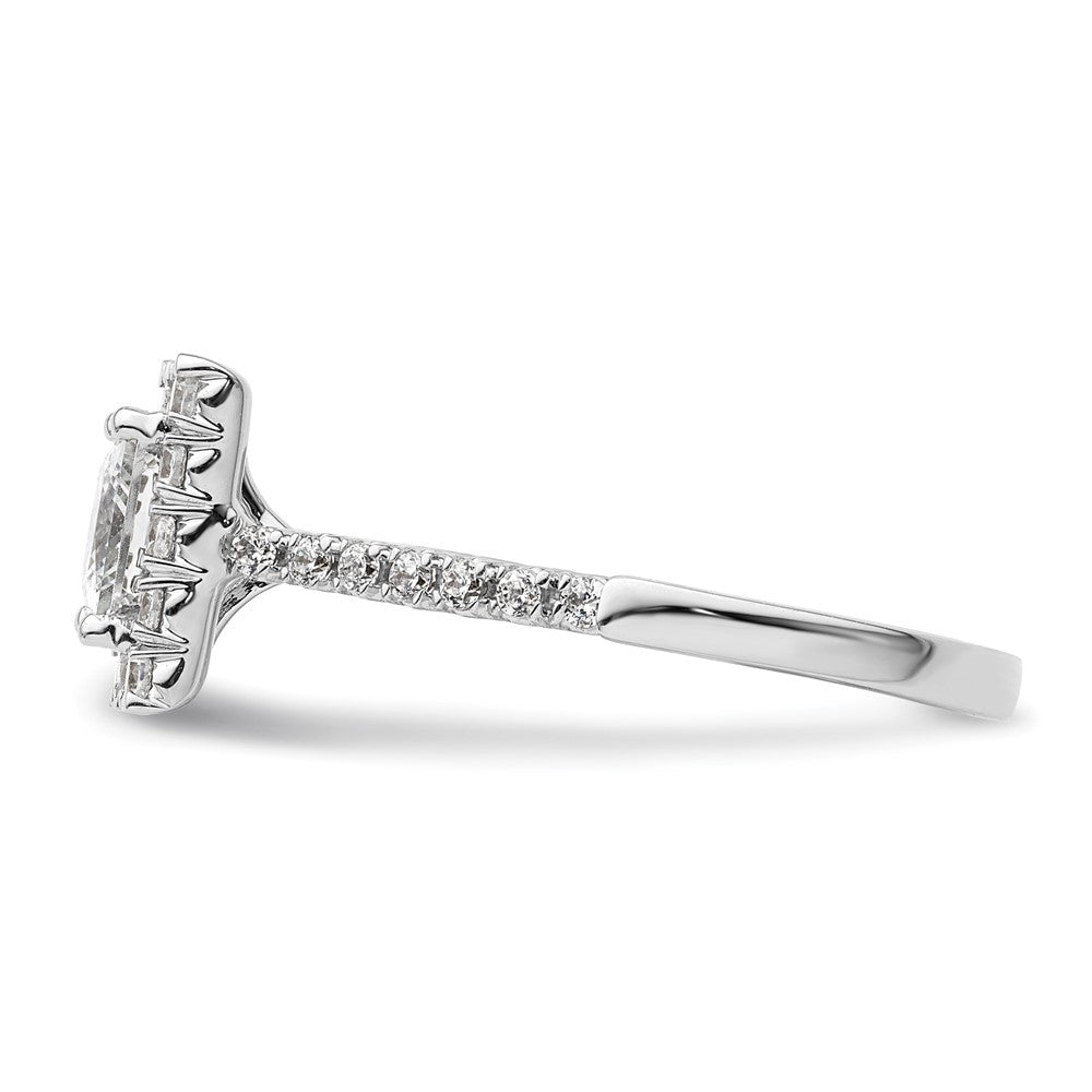 Princess Halo Diamond Semi-mount Engagement Rings