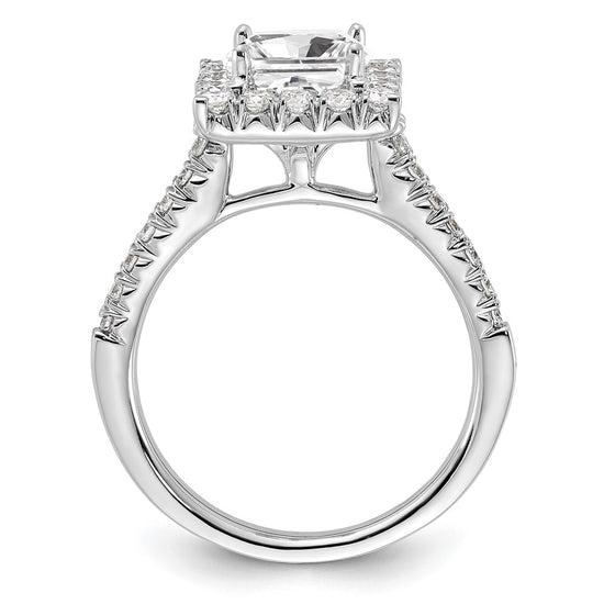 Princess Halo Diamond Semi-mount Engagement Rings