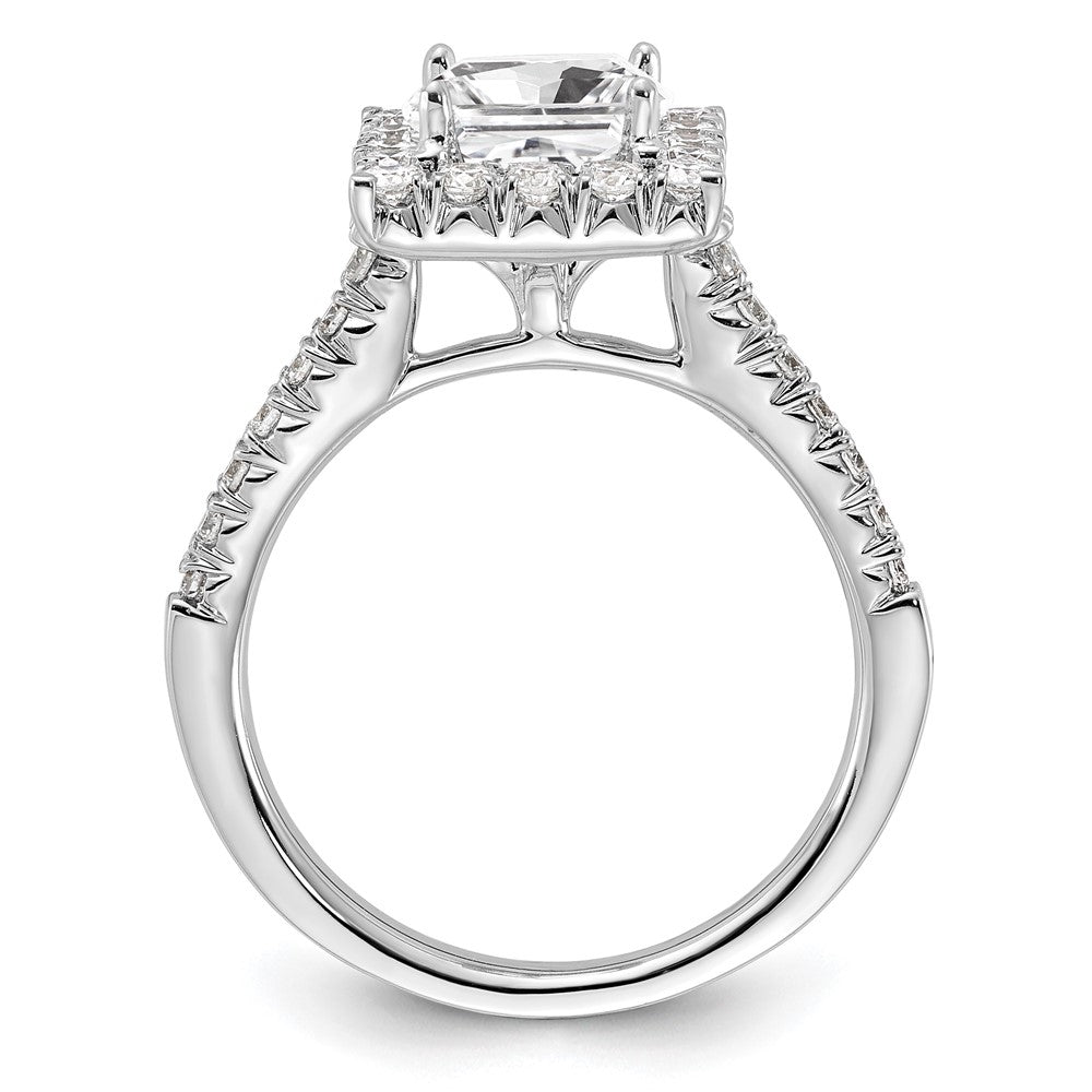 Princess Halo Diamond Semi-mount Engagement Rings