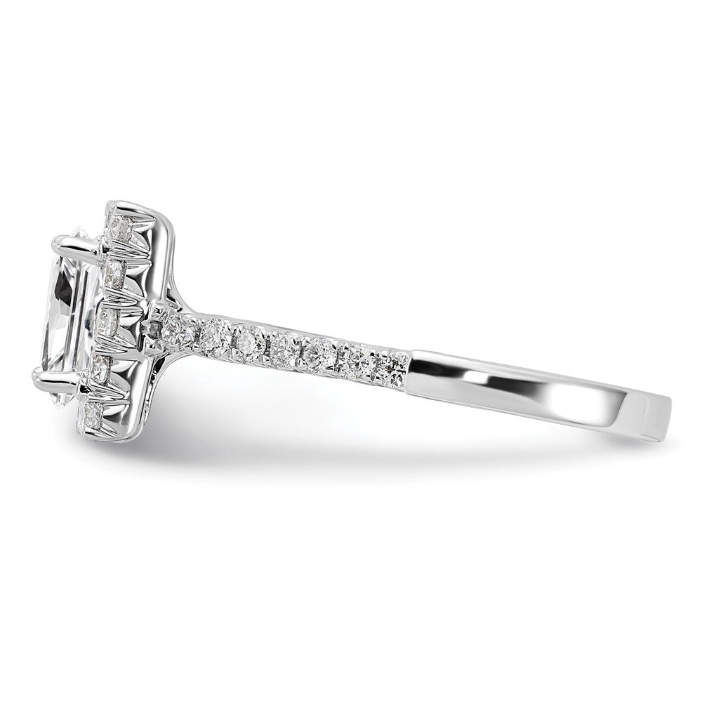 Princess Halo Diamond Semi-mount Engagement Rings