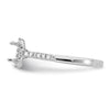 Emerald-Cut Halo Diamond Semi-mount Engagement Rings