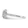 Emerald-Cut Halo Diamond Semi-mount Engagement Rings