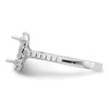 Emerald-Cut Halo Diamond Semi-mount Engagement Rings