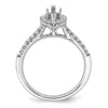 Marquise Halo Diamond Semi-mount Engagement Rings