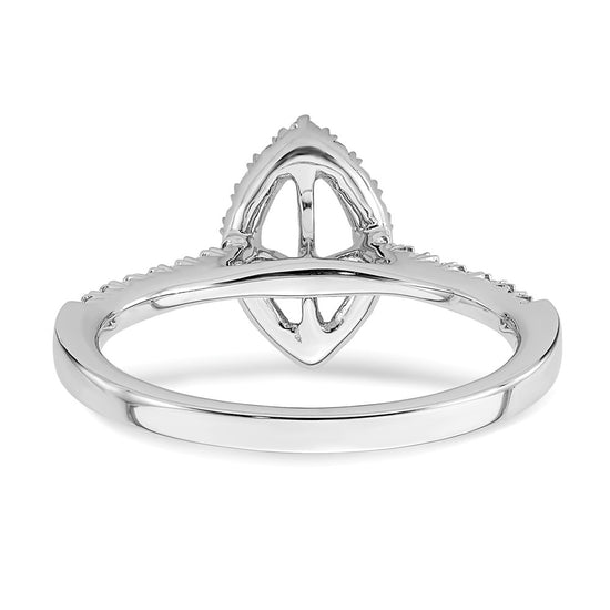 Marquise Halo Diamond Semi-mount Engagement Rings