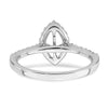 Marquise Halo Diamond Semi-mount Engagement Rings