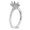 Marquise Halo Diamond Semi-mount Engagement Rings